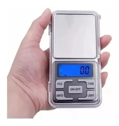 Mini Balança Pocket Alta Precisão Digital 0,1g - Mh-200 Capacidade máxima 0.5 kg Cor Prateado