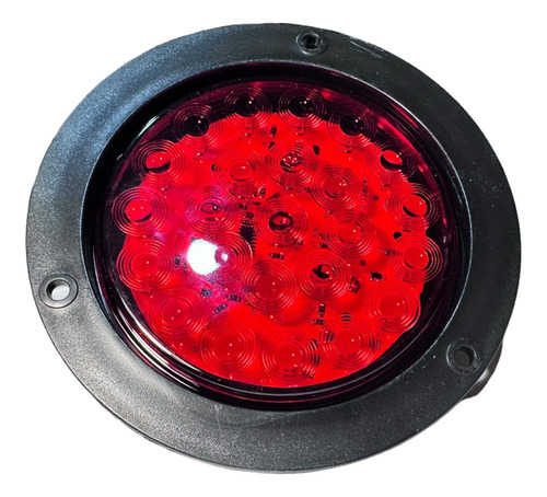 Plafon 8 Led Redondo 2 Funciones, Rotativo, Embutir Rojo