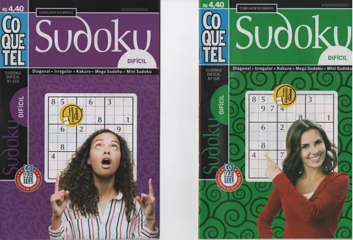 Revista Coquetel Sudoku Facil/Medio/Dificil 200 jogos - BANCA FUTURA MARÍLIA