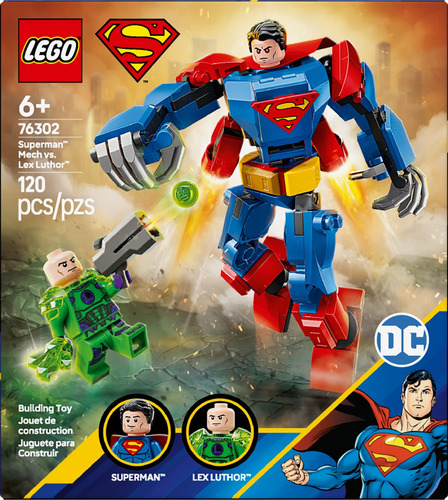 Brinquedo Robô Do Superman Vs Lex Luthor 76302 +6 Anos Lego 120 Superman