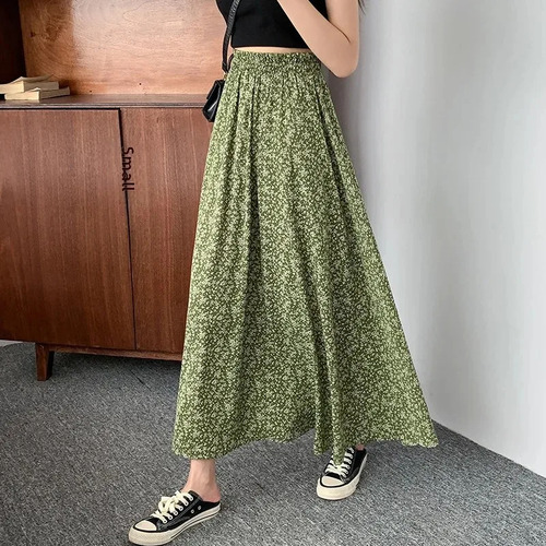 Vestido De Verano Con Falda Midi Floral En A Para Mujer