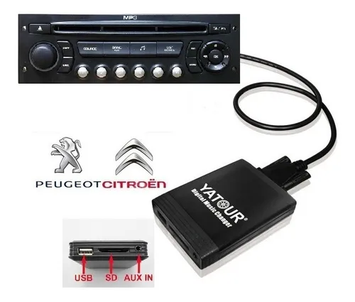 Interfaz Para Stereo Original Usb Citroen-peugeot C4,307,407