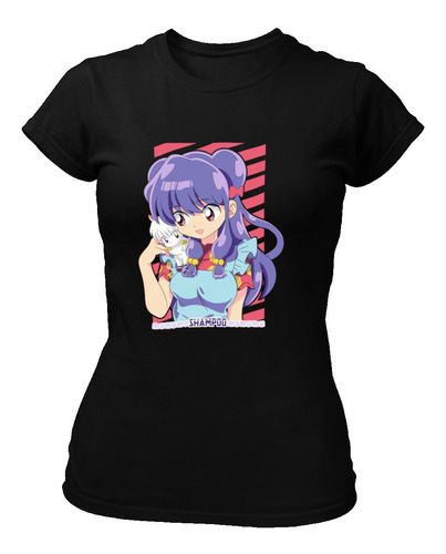 Playera Negra Anime Ranma Waifu Champoo