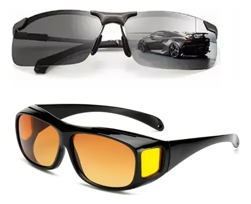 2 Pares De Clips Polarizados Para Gafas - Gafas De Sol Plegables UV400, Color Oliva Y ámbar - Para Usar Sobre Gafas Graduadas