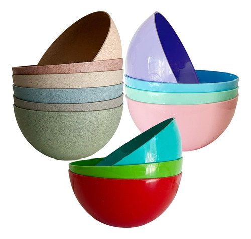  Bowls 26cm 3600 Ml Plástico Irrompible Carol Comun Colores