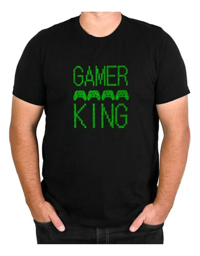 Polera Unisex Gamer Game King Algodon Estampado