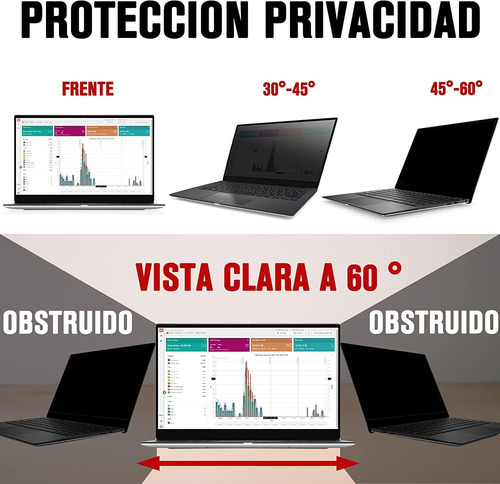 Zyy Filtro De Pantalla Privacidad Para Laptop 14 Pulgadas