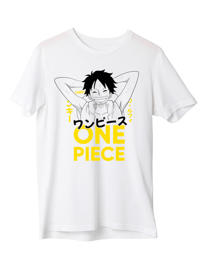 Remera Anime One Piece Luffy Unisex 100% Algodon Premium