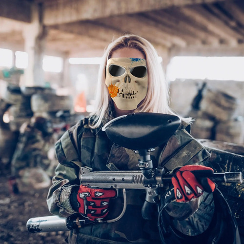 Máscara Calavera Paintball Airsoft Protección Moto Haloween