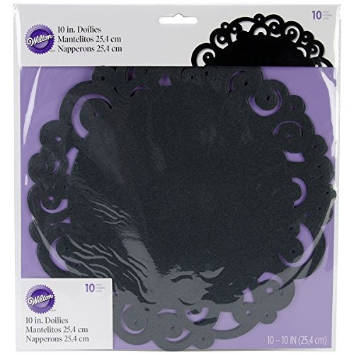 Wilton Black Swirl - Tapetes Para Pastel De 10 Pulgadas, 10