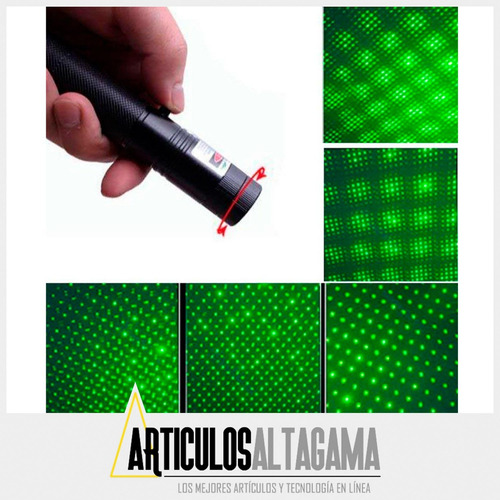 Imagen 2 de 5 de Puntero Laser Verde Largo Alcance Recargable Llave Bloqueo
