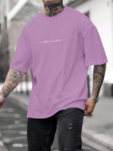 Camiseta Dreamers Larga Comprida Frase Blogueiro Simples