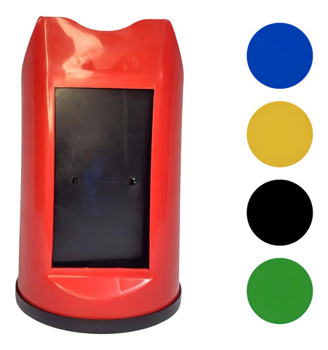 Kit 04 Porta Papel Tv P/ Mesa Com Suporte P/ Canudos Saches Cor Vermelho