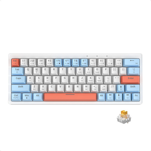 Teclado Mecánico Gasket Zifriend 60% Rgb 5-pin Hotswap Za63