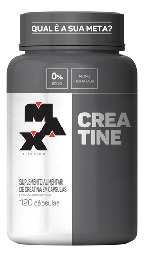 Creatina Em Cápsulas Max Titanium 120 Caps - Monohidratada
