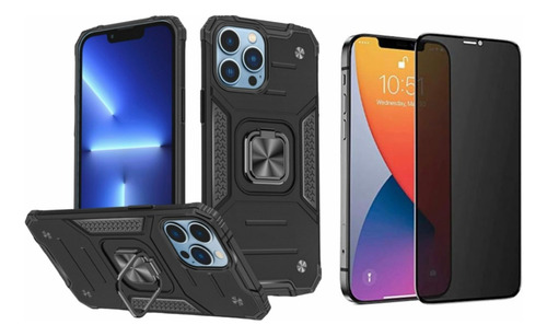 Case Compatível Com iPhone 13 Pro Max + Película Privacidade
