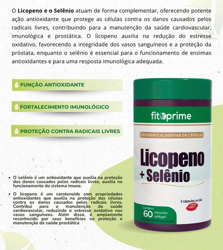 Kit 3x Licopeno + Selênio Em Cápsulas Softgel