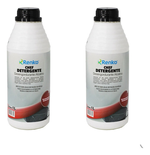 Kit Com 2 Chef Detergente Alcalino 1 Litro - Renko