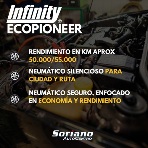 Juego 4 Neumáticos Infinity 155/70 R13 Ecopioneer Colocados