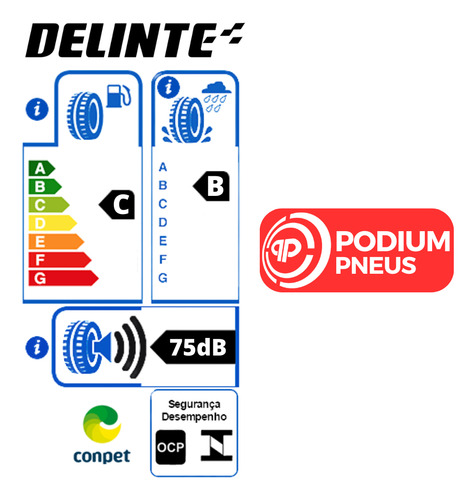 Kit 4x Pneu Carro 185/60r15 Ds2 Tl 84h Delinte