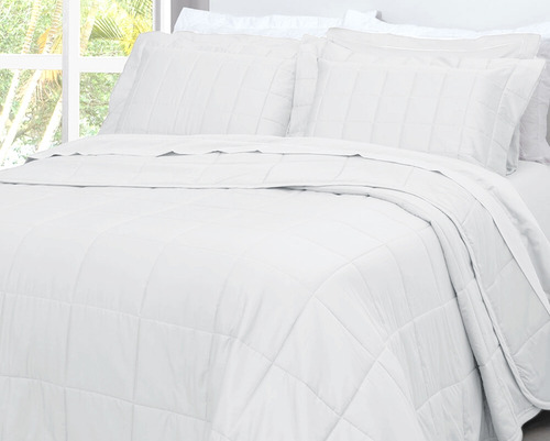 Colcha De Matelassê Satinée Square King - Kacyumara - Branco