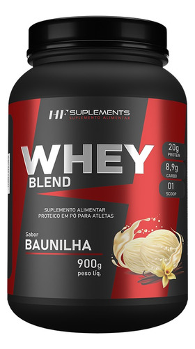 Whey Protein 900g Proteina Hf Suplements Sabor Baunilha