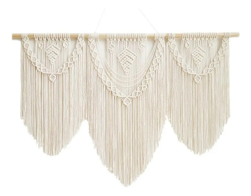 1 Cortina Decorativa Para El Hogar Con Tapicería De Macramé