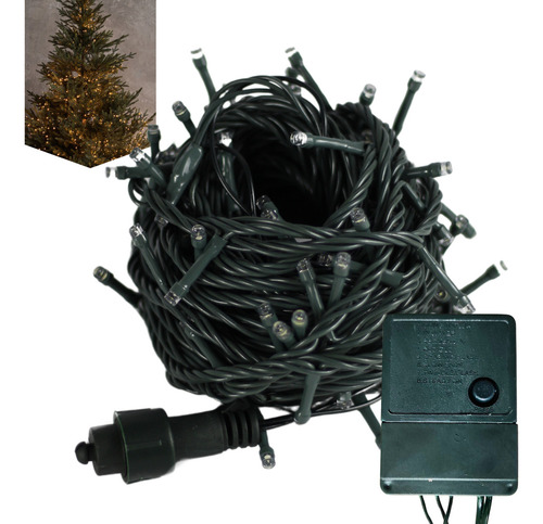Pisca Pisca De Natal 100leds - 10 Metros Branco -quente 110v Luzes Branco-quente