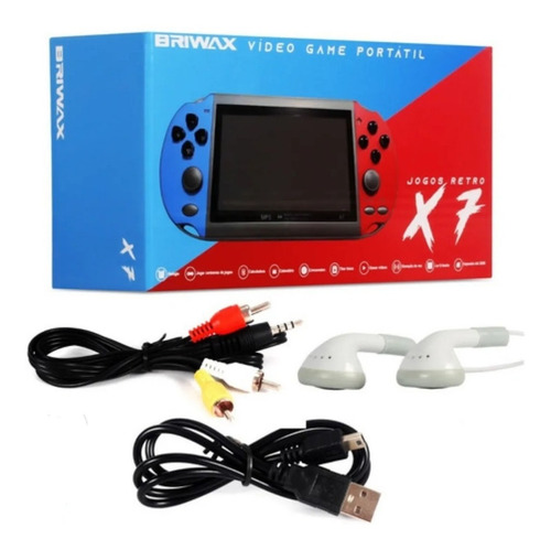 Mini Videogame Portátil Jogos Usb Tv Jogos Console Retrô 4,3 Cor Preto Briwax