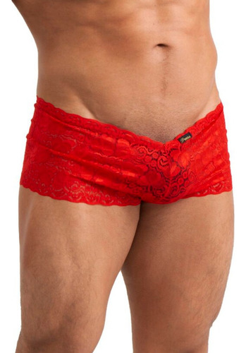 Boxer Para Hombre Encaje Suave Transparente Ropa Interior