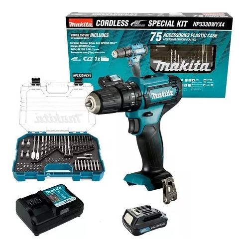 Taladro Rotomartillo 12v  + 75 Accesorios Makita