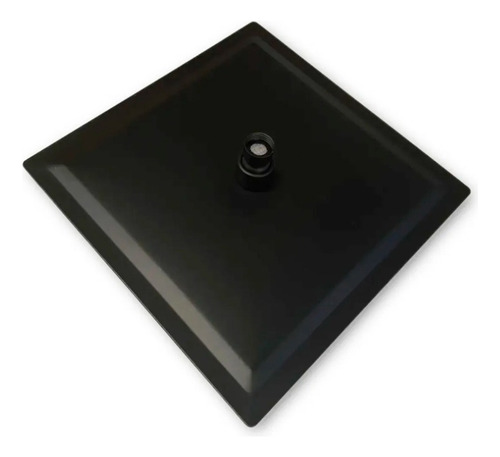 Regadera Cuadrada 25cm Con Brazo Y Monomando Negro Mate Lujo