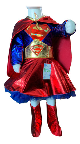 Traje Disfraz Supergirl Superwoman Heroina Niña