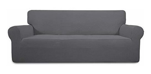 Funda Para Sofa Easy-going Gran Tamaño Color Gris Una Pieza Gris Liso