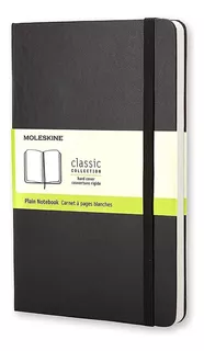 Libreta Moleskine Clásica Grande Dura Negra Hoja Blanca