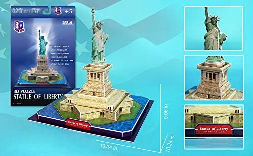 Rompecabezas 3d De La Estatua De La Libertad De Daron, 39 Pi