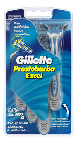 Máquina para afeitar Gillette  Prestobarba Excel descartable 4 u