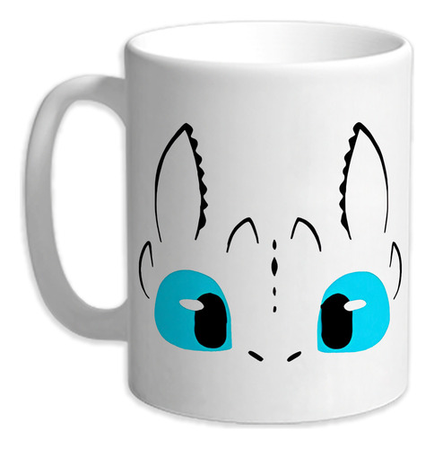 Dúo Tazas Chimuelo Y Furia Luminosa Cómo Entrenar Dragón Blanco Y Negro Furia Luminosa Y Chimuelo Pareja