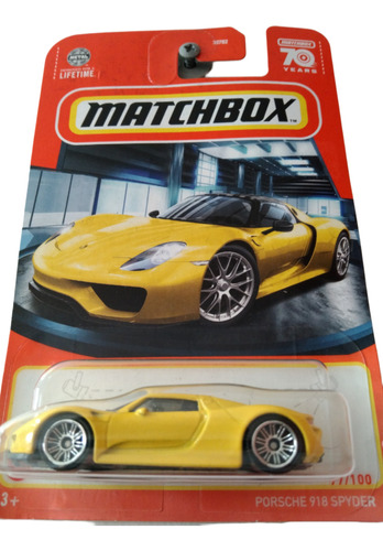 Auto Colección Matchbox Deportivo Porsche 918 Spider Mattel 