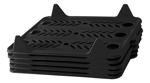 5x Camisa Organizador Armário Bandejas De Preto Grande