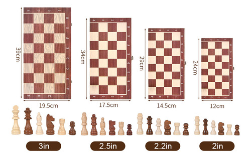 Juego De Damas De Ajedrez Y Ajedrez De Madera Para Entertain