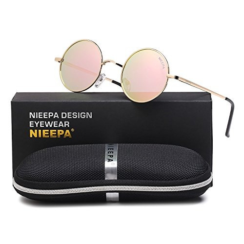 Nieepa John Lennon Vintage Gafas De Sol Polarizadas Redondas