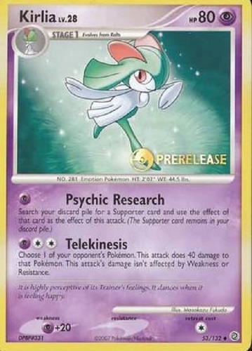 Kirlia 53/132 Pre-release Promo Pokemon Tcg