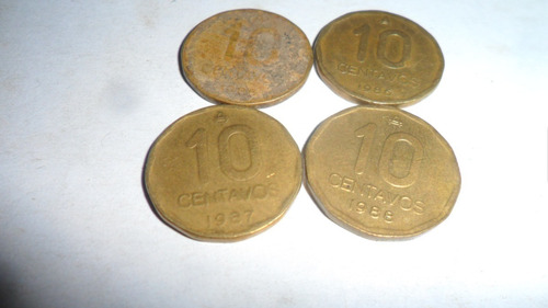 Monedas Argentina 10 Centavos Serie 1985/86/87/88