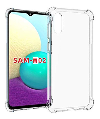 Capa Gel Borda Alta Para Samsung Galaxy M02 Transparente