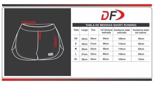 Short Atletismo Running Pantalon Para Correr - Unisex - Df