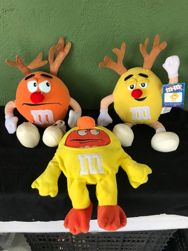 M&m`s No Dispensador Colección Peluche En Lote Navidad