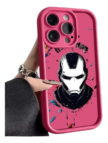 Funda De Teléfono Marvel Iron Man Art Para iPhone 15 Plus 14