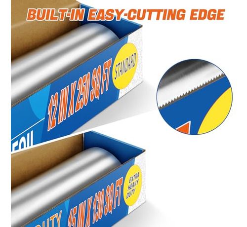 Extra Heavy Duty Aluminum Foil 130 Sq Ft(pack Of 5) + Standa