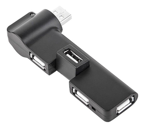 Concentrador Usb Giratorio 180 Grado 4 Puerto 2.0 Adaptador